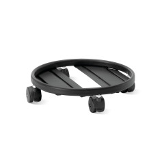Nicoli 25cm padėklas su ratukais Carrello Rotondo, juodos spalvos