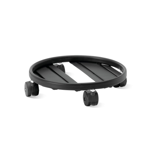 Nicoli 35cm padėklas su ratukais Carrello Rotondo, juodos spalvos