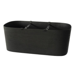Tera 78x38x30cm lovelis su drėkinimo sistema Kos 78, juodos spalvos
