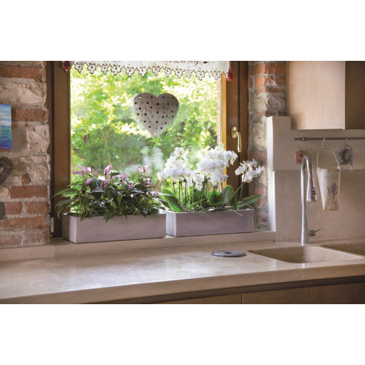 Nicoli 45x20x12cm lovelis Minos Cassetta 45 pelenų spalvos