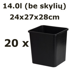 14,0L vazonas be skylių QUADRO 24x27x28, 20vnt.