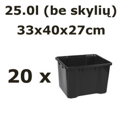 25,0L konteineris be skylių QUADRO 33x40x27, 20vnt.