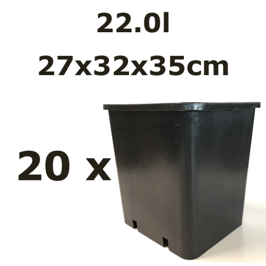 22,0L vazonas QUADRO 27x32x35, 20vnt.