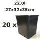 22,0L vazonas QUADRO 27x32x35, 20vnt.