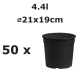 Nicoli Ø21x19cm 4,4l vazonas CONTAINER IME, juodas, 50vnt.