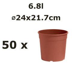Nicoli Ø24x21.7cm 6,8l vazonas CONTAINER IME, rudas, 50vnt.