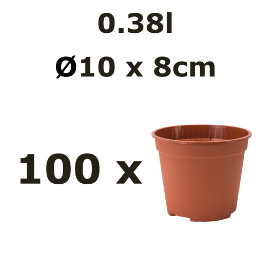 Nicoli 10x8cm 0,38l vazonas VASO FAST, rudas, 100vnt.