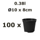 Nicoli 10x8cm 0,38l vazonas VASO FAST, juodas, 100vnt.