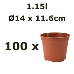 Nicoli 14x11.6cm 1,15l vazonas VASO FAST, rudas, 100vnt.