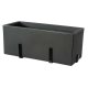 Tera 60x25x25cm pakabinamas lovelis su lėkštele KIT Schio Cassa 60, antracito spalvos