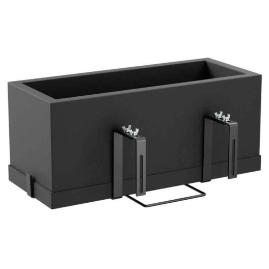 Tera 60x25x25cm pakabinamas lovelis su lėkštele KIT Schio Cassa 60, antracito spalvos