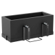 Tera 60x25x25cm pakabinamas lovelis su lėkštele KIT Schio Cassa 60, antracito spalvos