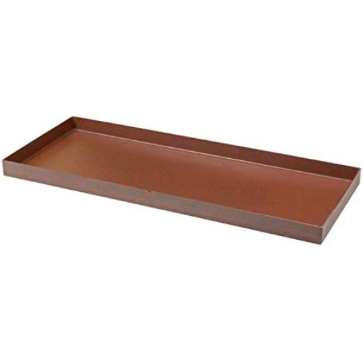 Tera 60x25x25cm pakabinamas lovelis su lėkštele KIT Schio Cassa 60, bronzos spalvos