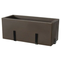 Tera 60x25x25cm pakabinamas lovelis su lėkštele KIT Schio Cassa 60, bronzos spalvos
