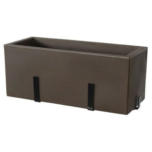 Tera 60x25x25cm pakabinamas lovelis su lėkštele KIT Schio Cassa 60, bronzos spalvos