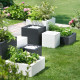 Tera 30x30x30cm vazonas Schio Cubo 30 antracito spalvos