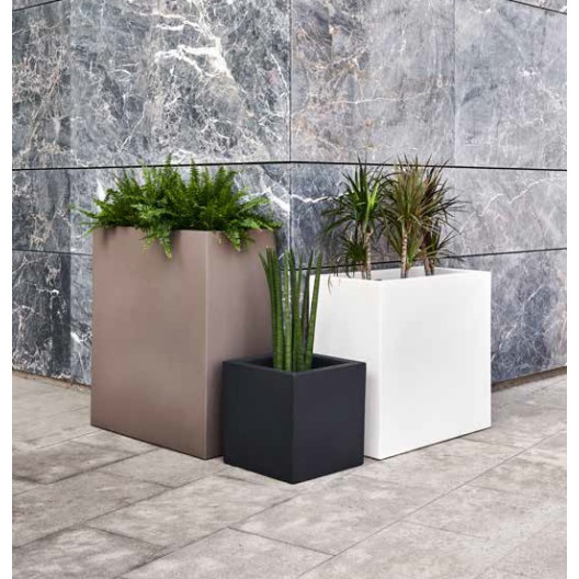 Tera 30x30x30cm vazonas Schio Cubo 30 antracito spalvos