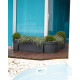 Nicoli 100x40x40cm lovelis Themis 100 antracito spalvos