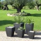 Tera 33x33x41cm vazonas Quadro Veneto 40, antracito spalvos
