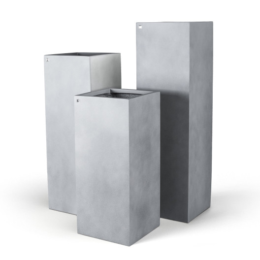 fleur ami 35x35x100cm vazonas Division Lite Column, concrete stone gray