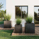 fleur ami 40x40x44cm vazonas Roccastone cube 40, anthracite